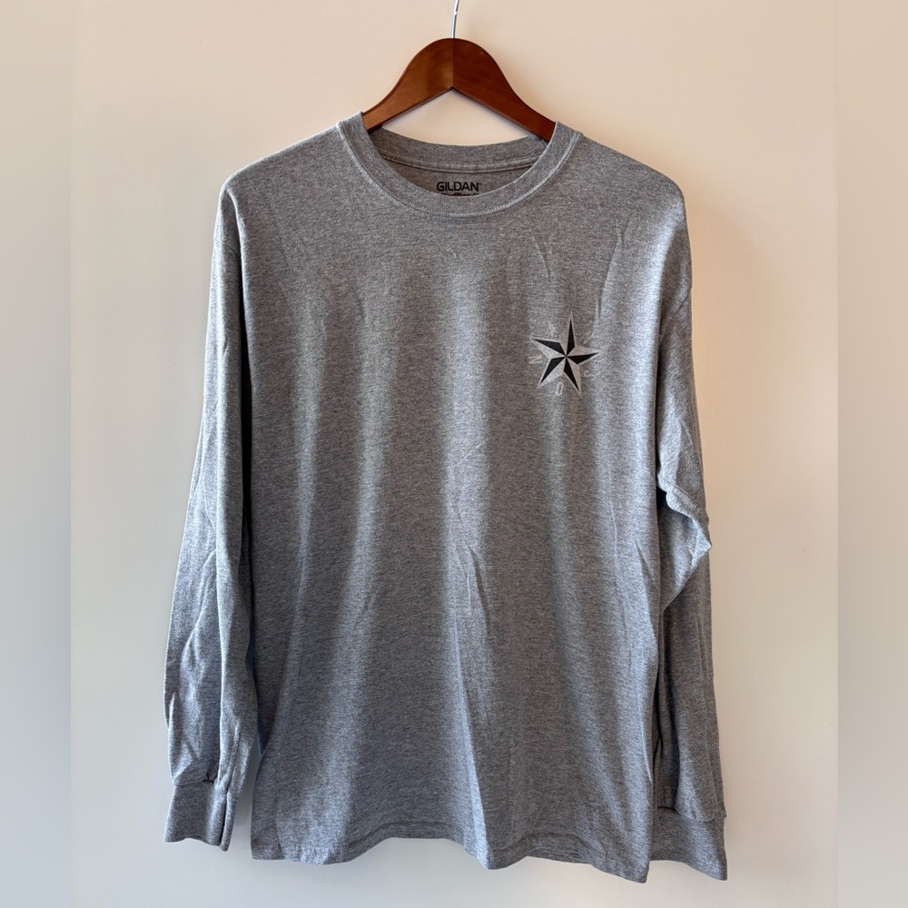 Gildan Heather Gray Long Sleeve Men's Tee